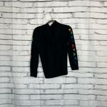 Adidas  Long Sleeve Hoodie Women’s XS Black Rainbow Logo Sleeve Cotton Pullover Photo 9