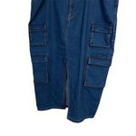 Daisy Denim Cargo Skirt Size 3X Midi Knee Length Casual Medium Wash Photo 3