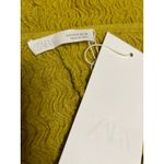 ZARA NEW  Women's Yellow Textured Boat Neck Long Sleeve Boxy Blouse Top Size S Photo 2