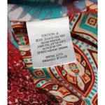 Figueroa & Flower Boho Peasant Top M Red Tribal Print Festival Blouse Western Ch Pink Size M Photo 8