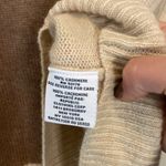 Magaschoni  100% cashmere colorblock beige mockneck Photo 2