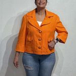 Peter Nygard Nygard Orange Linen Blend Blazer Sz 16 Photo 5
