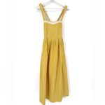 The Great The Laurel Dress Cotton Sundress Stripe Size 0 Gold Photo 4