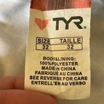 TYR Durafast Lined Blue Black White Floral Racerback Performance Girls Women’s S Photo 8