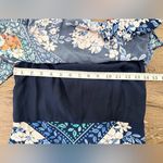 Anthropologie Maeve  Tisana Navy Orange Floral Mini Dress‎ Ruffle Top size 2 Photo 4