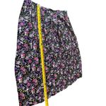 Sag Harbor Black Purple Floral Short Sleeve Button Up Midi Skirt Set PXL Photo 11