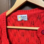 Unique Vintage Deadstock 1960s knit cardigan Red Women's Medium Photo 5