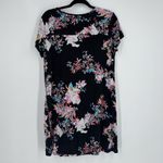 Soma Women's Floral T-shirt pajamas Short Sleeve Black Multicolor Medium Photo 5