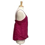 Sundance Pin-Tuck Button Front Tank Top Camisole Magenta size Large Photo 3