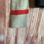 Gap  Oatmeal Wool Blend Orange Stripe V Neck Cardigan Photo 4