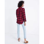 Madewell Red Blue Ex Boyfriend Plaid Flannel in in Albion Plaid Size Small Photo 1