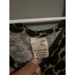 Terra & Sky  Pullover Animal Print Tunic Top Ruched Sleeve Ruffle Slit 2X Photo 4