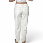 White denim cross button waist jeans low rise fit Size 4 Photo 4