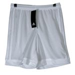 Adidas NWT Climalite Shorts Boys M White Elastic Waist Logo Soccer Athleisure Photo 0
