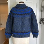 FRON enterprises Icelandic wool fair isle sweater Blue Photo 2