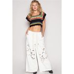 POL NWT‎  Openwork Ethnic Pattern Square Neck Cropped Knit Top Photo 2