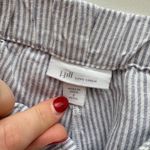 J Jill Love Linen Striped Cropped Wide Leg Pants Petite Small Nautical Button White Size undefined Photo 3