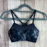 Moving Comfort  Black and Gray Patterned Sports Bra Photo 0
