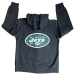 New York Jets Football Team Full Zip Hoodie Sweatshirt Womens Medium Black NFL Photo 12