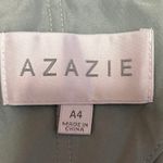 Azazie  Womens Satin Delmar Green Halter Sleeveless Bridesmaid Maxi Dress Size 4 Photo 9