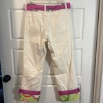 Vintage Too She She white Jeans with belt 6 Purple Photo 9