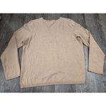 Talbots Beige/Gold V Neck Thin Sweater Pullover Women's Large Classic Photo 4