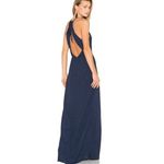 Revolve Maxi Dress Wedding Formal Sequins Blue Halter  Size 12 Photo 1