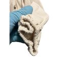 Cotton Express Express Crop Top Womens Small Light Beige Linen Blend Puff Sleeve Tie Front Photo 2