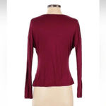Anthropologie Woman’s Red Wine Burgundy Draped Cowl Neck Blouse Size XS Photo 3