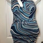 Forever 21 Blue Bodycon Dress – No Size Tag (See Measurements in Photos Photo 0