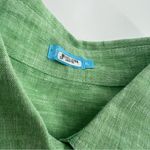 J. McLaughlin  Britt linen button down top green sz XL Photo 2