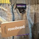 Patagonia  Garden Island Palm Leaf Print Tie Waist Shorts in Marrow Gray Sz L NEW Photo 4