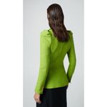 NWT Women’s Designer Smythe Box Pleat Blazer in Lime Green size 2 Maximalist Photo 1