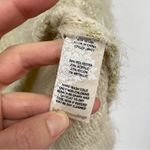 Soft Surroundings  Gold Fuzzy Metallic Pullover Sweater Womens M Crew Neck Casual Photo 4