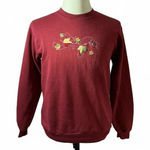 Endless Sun Endless Designs Vintage Embroidered Fall Leaves Sweatshirt Crewneck M Photo 0