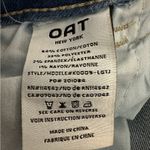 OAT New York Blue Denim Midi Skirt with Front Slit Size 10/30 Photo 5