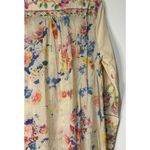 Aratta Silent Journey Collection Midi Dress Large NWT Cream Embroidered Florals Green Photo 12