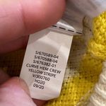 Gap curve hem crewneck cotton sweater yellow stripe size XL Photo 2