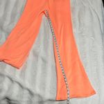 SKIMS  NWT Size Medium Light French Terry Flare Pant Neon Orange Photo 7