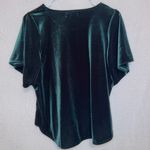 Madewell K4376 Emerald Green Velvet Butterfly Top size medium Photo 7