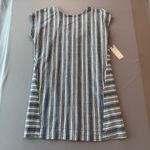 Peyton & Parker Striped Linen Blend Blue and White Dress with Pockets NWT Size M Photo 2