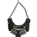 Full Tilt Amanda Silver and Turquoise Bib Style Boho Statement Necklace Photo 4