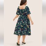 Bloomchic Fruit Print Flutter Sleeve Belted Midi Dress Photo 2