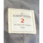 Gap Women Jacket The Academy Blazer 2-Button Lined Long Sleeve Black/White Sz.2 Photo 4