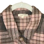 Mystree  Plaid Shacket size M 21” p2p Pink/Gray $69 Retail NWOT Photo 3