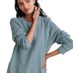 Jenni Kayne  Pullover Loose Knit Saturday Petrol Sweatshirt Size Large Photo 0