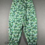 Diane Von Furstenberg  x Target Pants Womens XXS Green Blue Abstract Cargo Jogger Photo 7