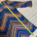 Vintage Agenda Mixed Pattern 3/4 Sleeve Top 90s Large L VTG Blue Photo 5