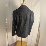Sebby  Black Faux Leather Moto Jacket Asymmetrical Zipper Photo 1