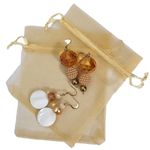 Dangle Earrings Two Pairs Cream Gold Photo 3